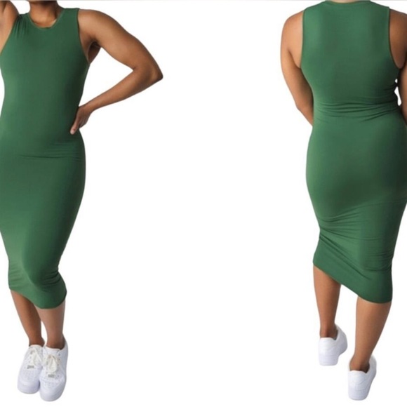 Balance Athletica Dresses & Skirts - NWT- Vitality Balance Athletica Ivy Bodycon Midi Athletic Dress Emerald Sz XXS